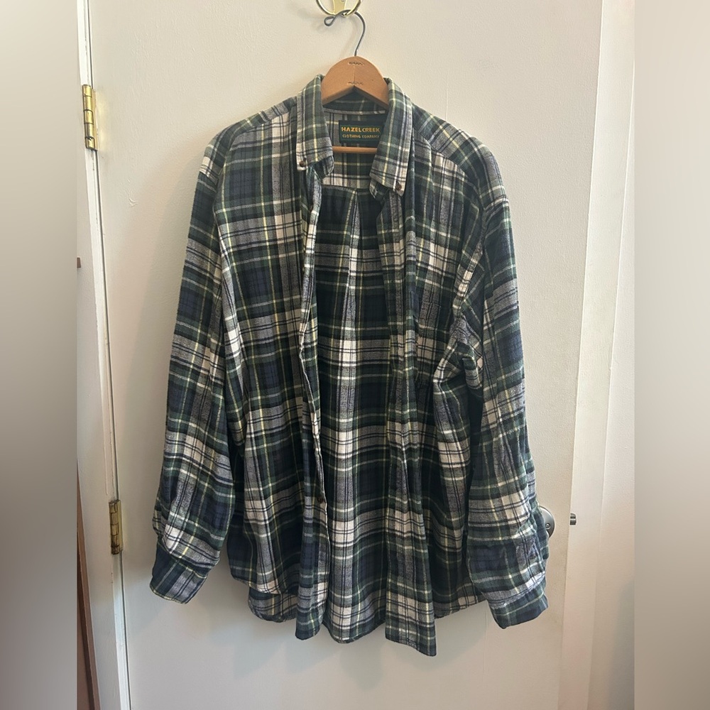 Vintage blue and green flannel